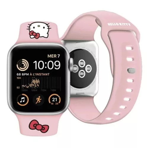Hello Kitty Silicone Kitty Head szíj Apple Watch 42/44/45/49mm - Pink-3666339212025 4 kép