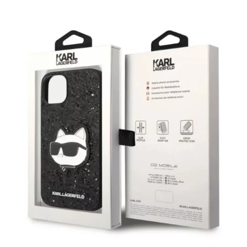 Karl Lagerfeld KLHCP14MG2CPK iPhone 14 Plus 6.7" fekete/fekete kemény-3666339099404 8 kép