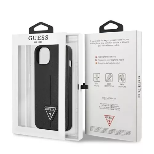 Guess GUHCP13SPSATLK iPhone 13 mini 5,4" fekete / fekete keménytok Sa-3666339040277 8 kép