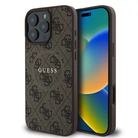    iPhone 16 Pro Max Barna Guess PU Leather 4G Colored Ring MagSafe tok