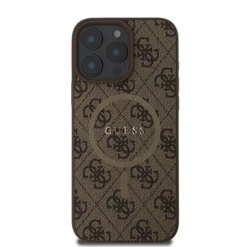  iPhone 16 Pro Max Barna Guess PU Leather 4G Colored Ring MagSafe tok-3666339327279 2 kép