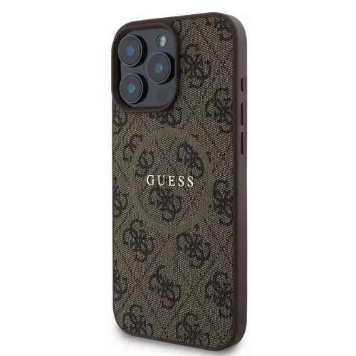  iPhone 16 Pro Max Barna Guess PU Leather 4G Colored Ring MagSafe tok-3666339327279 3 kép