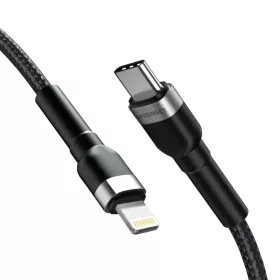 Wozinsky WNBCL2 Lightning / USB-C PD 30W kábel 2 m - fekete-5907769308765 2 kép