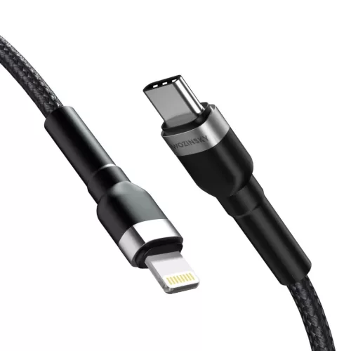 Wozinsky WNBCL2 Lightning / USB-C PD 30W kábel 2 m - fekete-5907769308765 2 kép