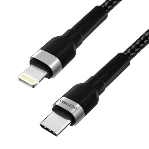Wozinsky WNBCL2 Lightning / USB-C PD 30W kábel 2 m - fekete-5907769308765 3 kép