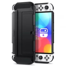  Nintendo Switch OLED Fekete Spigen Thin Fit tok-8809811858211 1 kép