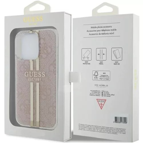 GUESS tok iPhone 14 Pro Max GUHCP14XH4PSEGP (4G Gold Stripe) pink-3666339223090 8 kép