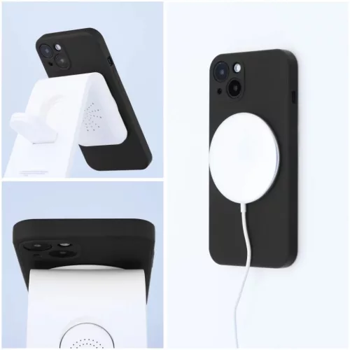 BLACK SILICONE MAG COVER tok kompatibilis MagSafe technológiával IPH-5903396162299 5 kép