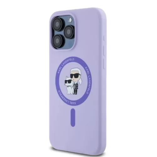  iPhone 15 Pro Max lila Original Pouch KARL LAGERFELD keménytok Szili-3666339254353 2 kép