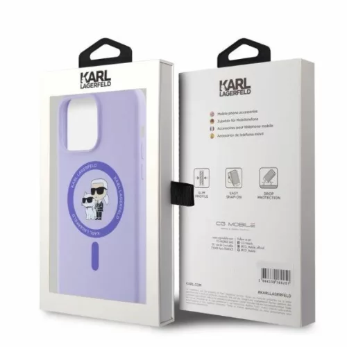  iPhone 15 Pro Max lila Original Pouch KARL LAGERFELD keménytok Szili-3666339254353 5 kép