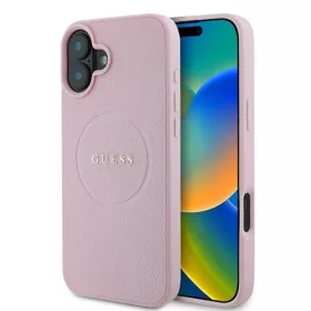  iPhone 16 Plus pink Original Case GUESS hardcase Grained Gold Ring Ma-3666339303969 1 kép