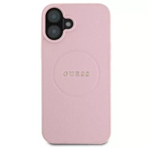  iPhone 16 Plus pink Original Case GUESS hardcase Grained Gold Ring Ma-3666339303969 3 kép