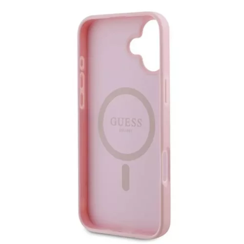 iPhone 16 Plus pink Original Case GUESS hardcase Grained Gold Ring Ma-3666339303969 7 kép