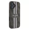  iPhone 16 Barna Eredeti Guess 4G Printed Stripes Ütésálló MagSafe-3666339342128 2 kép