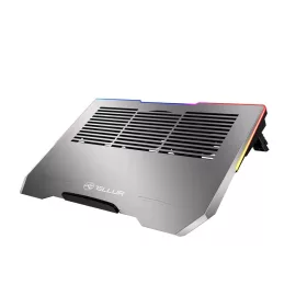   Tellur Cooler laptop hűtő Shade 17, 3 ventilátorral, RGB LED-del, USB, USB-C, alumínium szürke