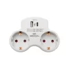 HOME TPF2USBC USBC hálózati töltő, 2.1A, max. 3680 W, 2 db földel-5999084974015 2 kép