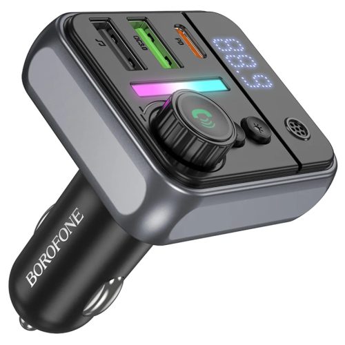 Borofone Transmitter FM BC50 Ascenso MP3, Bluetooth - 2xUSB + Type C --6941991115257 1 kép