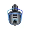 Yesido Transmitter FM Y44 MP3, Bluetooth - 2xUSB + microSD - 20W feket-6971050264664 2 kép
