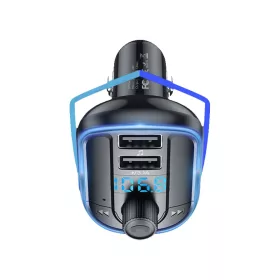 Yesido Transmitter FM Y44 MP3, Bluetooth - 2xUSB + microSD - 20W feket-6971050264664 2 kép