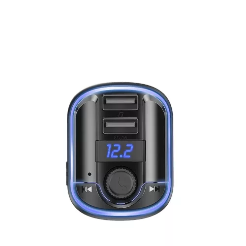Yesido Transmitter FM Y44 MP3, Bluetooth - 2xUSB + microSD - 20W feket-6971050264664 3 kép