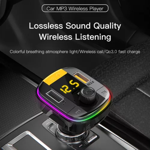 Yesido Transmitter FM Y45 MP3, Bluetooth - 2xUSB + Type C + microSD - -6971050264671 6 kép