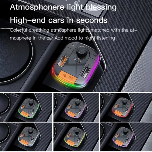 Yesido Transmitter FM Y45 MP3, Bluetooth - 2xUSB + Type C + microSD - -6971050264671 9 kép