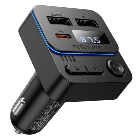 Borofone Transmitter FM BC60 Hero MP3, Bluetooth - 2xUSB + Type C - PD-6941991121388 1 kép