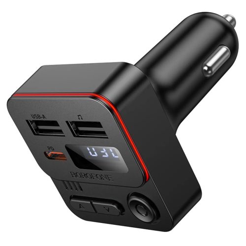Borofone Transmitter FM BC60 Hero MP3, Bluetooth - 2xUSB + Type C - PD-6941991121388 2 kép