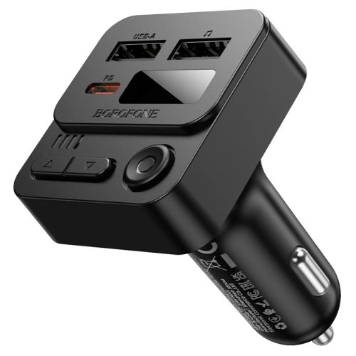 Borofone Transmitter FM BC60 Hero MP3, Bluetooth - 2xUSB + Type C - PD-6941991121388 4 kép