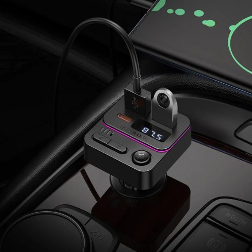 Borofone Transmitter FM BC60 Hero MP3, Bluetooth - 2xUSB + Type C - PD-6941991121388 8 kép
