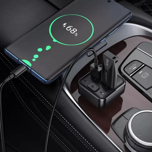 Borofone FM Transmitter BC63 Selecto MP3, Bluetooth - 2xUSB - fekete-6941991126185 7 kép