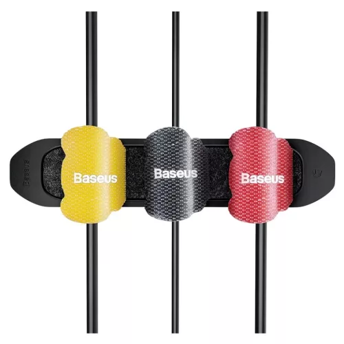 Baseus Fixer Kit kábel rendező + 15 rögzítő pánt fekete-6953156212534 3 kép