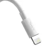 Baseus Simple Wisdom USB-Lightning kábel, 2.4A, 1.5m, 2db (fehér)-6953156230316 2 kép