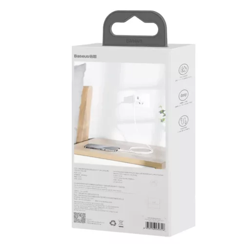 Baseus Simple Wisdom USB-Lightning kábel, 2.4A, 1.5m, 2db (fehér)-6953156230316 9 kép