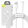 Baseus Simple Wisdom Micro USB - USB kábel, 2.1A, 1.5m (fehér) 2 db.-6953156203334 1 kép