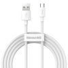 Baseus Simple Wisdom Micro USB - USB kábel, 2.1A, 1.5m (fehér) 2 db.-6953156203334 2 kép