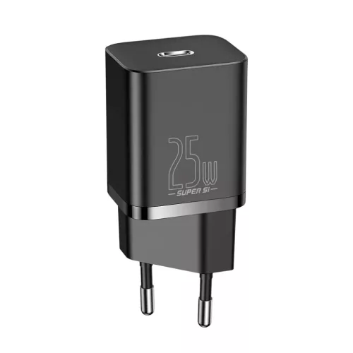 Baseus Super Si 1C Hálózati töltő adapter USB Type-C 25W 3A fekete-6953156206021 3 kép