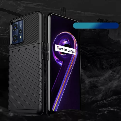 Realme 9 Pro Plus Thunder Case Flexible páncélozott tok fekete-9145576249062 2 kép