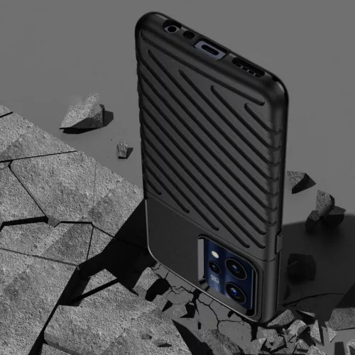 Realme 9 Pro Plus Thunder Case Flexible páncélozott tok fekete-9145576249062 7 kép