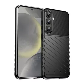   Thunder Case Samsung Galaxy S25+ szilikon páncél tok - fekete tok