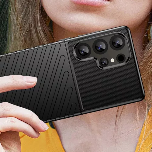 Samsung Galaxy S25 Ultra tok Thunder Case szilikon páncélozott - fek-5907769368257 6 kép