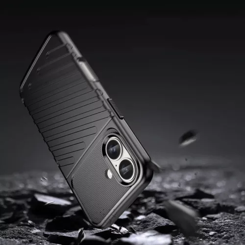 Thunder Case iPhone 16 szilikon tok - fekete-5907769364815 3 kép