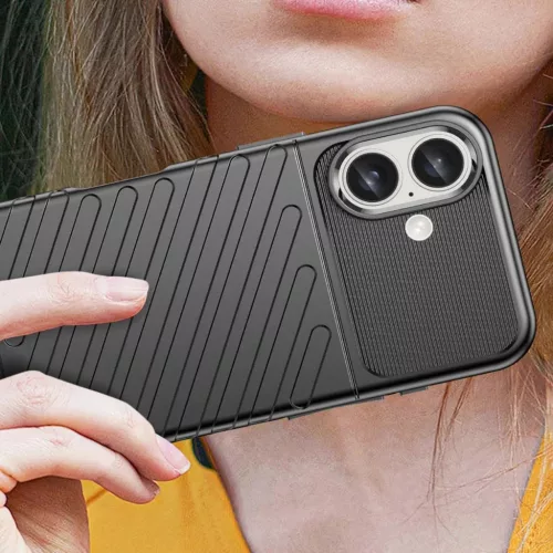 Thunder Case iPhone 16 szilikon tok - fekete-5907769364815 4 kép