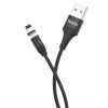 HOCO U76 Fresh USB - Lightning kábel 2A mágneses fejjel 1.2m fekete-6931474716705 1 kép