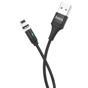   HOCO U76 Fresh USB - Lightning kábel 2A mágneses fejjel 1.2m fekete