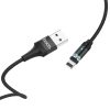 HOCO U76 Fresh USB - Lightning kábel 2A mágneses fejjel 1.2m fekete-6931474716705 3 kép