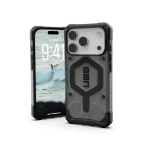   UAG Pathfinder Clear MagSafe tok iPhone 17 Pro - Szürke/Fekete