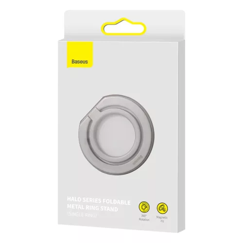 Baseus Holder Halo Series Metal Ring Stand (SUCH000012) ezüst-6932172616977 8 kép
