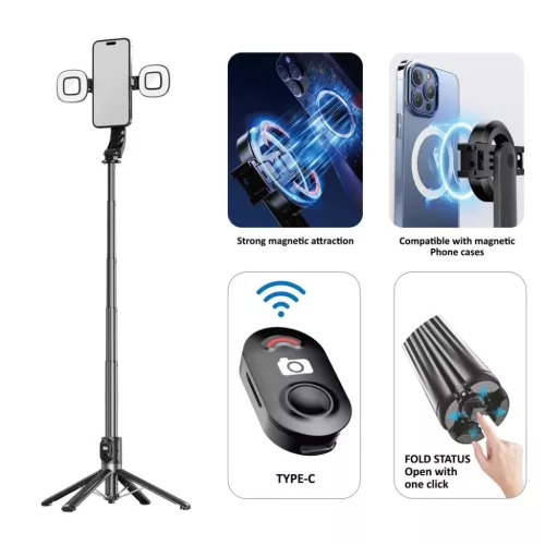 Blavec Selfie Bot Aluminium Fusion P07 Magsafe állvány + távirány�-5900217445197 3 kép