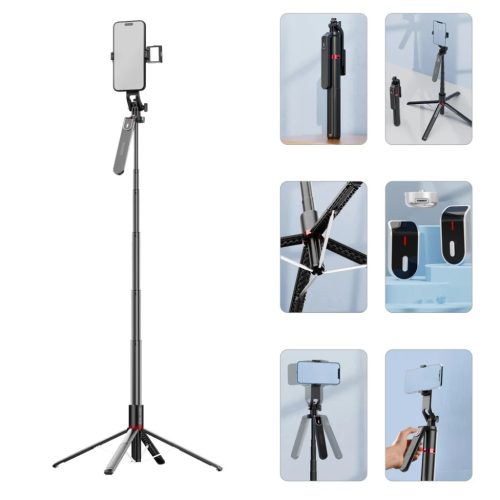 Blavec Selfie Bot Aluminium Fusion P08 tripod + távirányító + 1 l�-5900217445203 4 kép